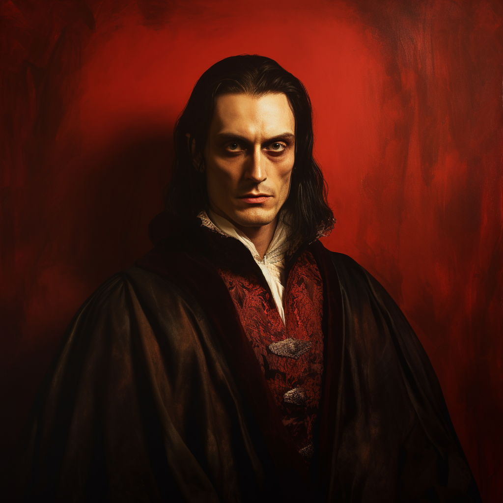 Portrait of a medieval lord vampire