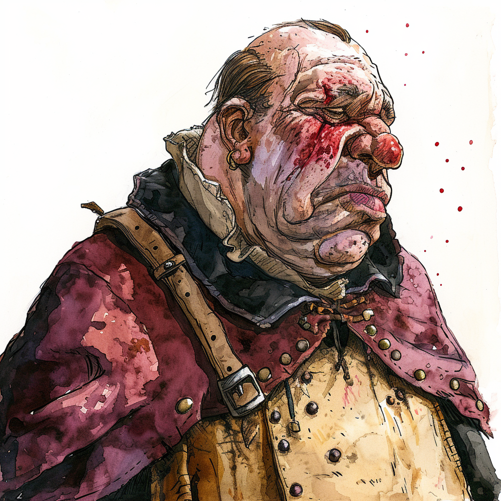 Medieval Mayor with Bruised Face