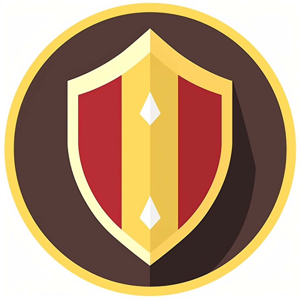 Medieval shield icon in vector format