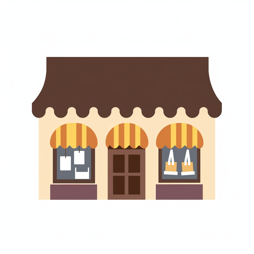 Vector icon of a medieval shop