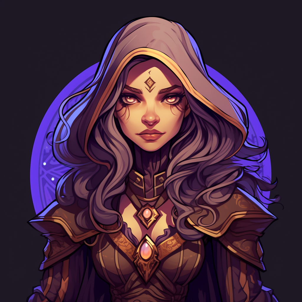 Pixelart game asset of a medieval sorceress