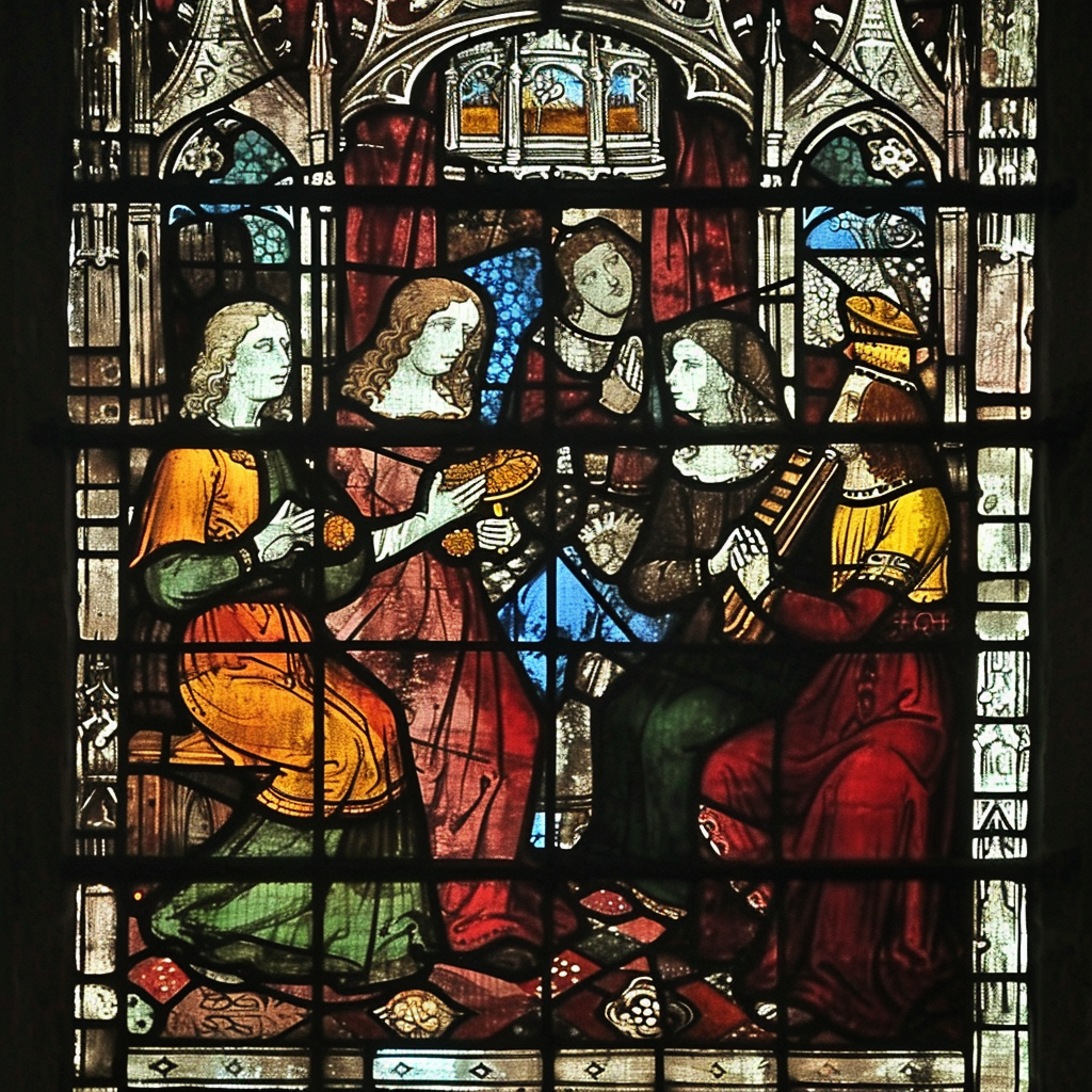 Medieval Stained Glass ABBA Concert Art