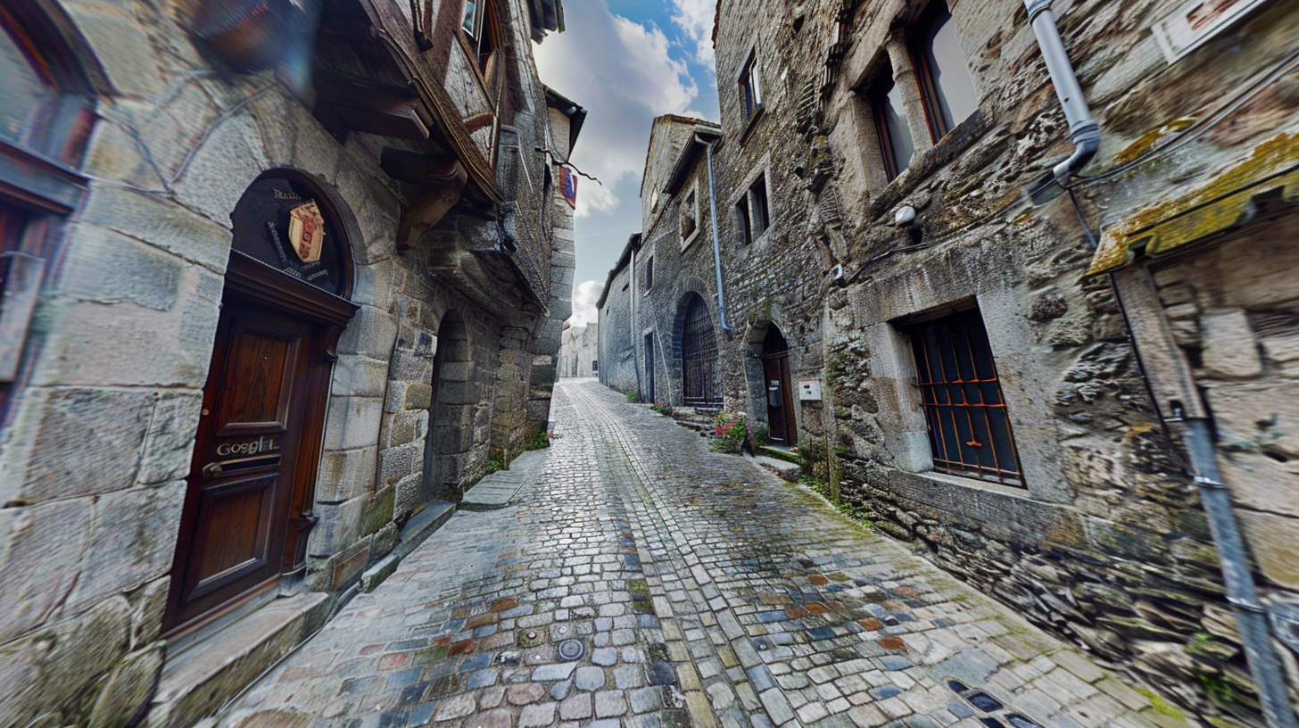 Medieval street view photo