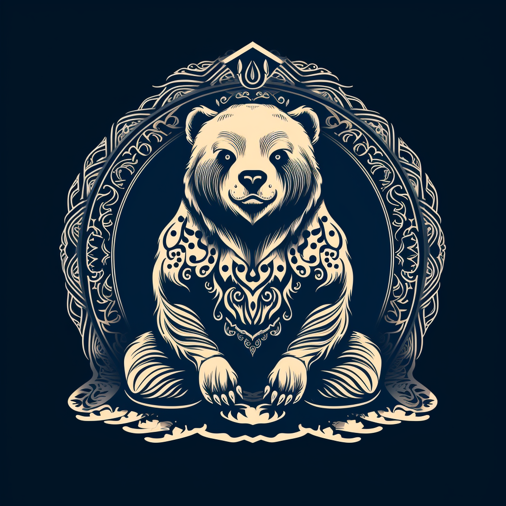 Meditating Buddhist Bear of Light design