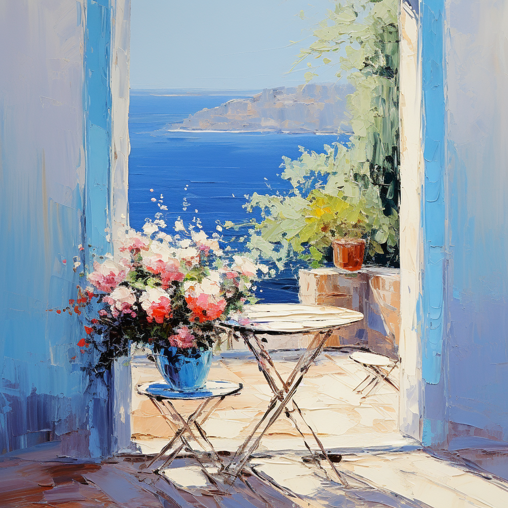 Beautiful Mediterranean Art Painting