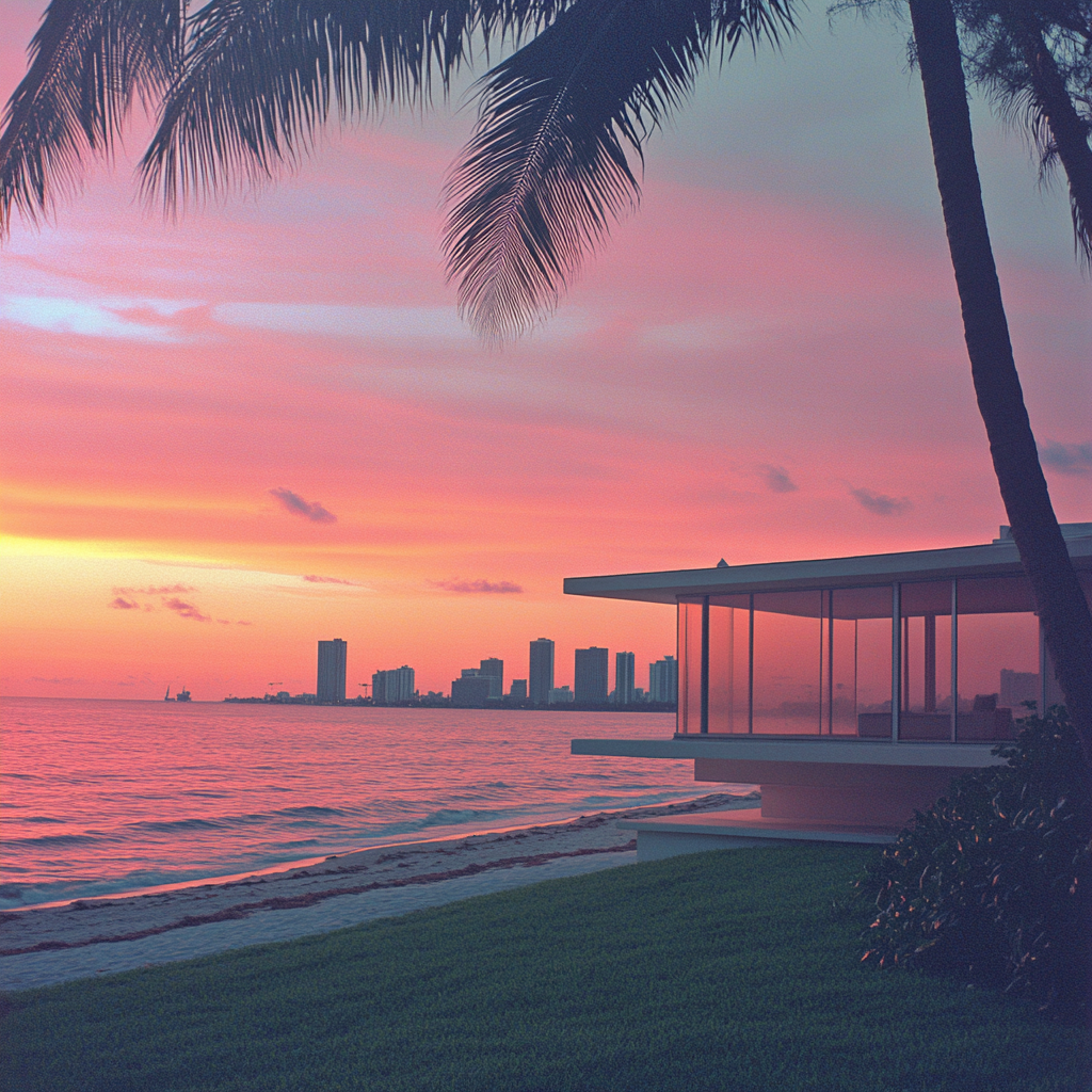 Miami Beach Villa Sunset View