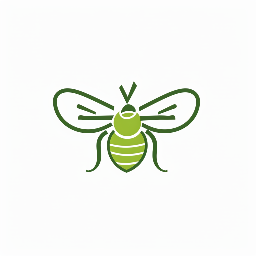 Simple Green Bee Icon