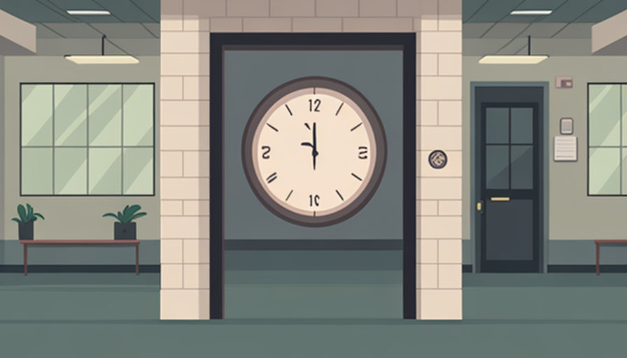 Cartoon Minimalist Office Interior Clock