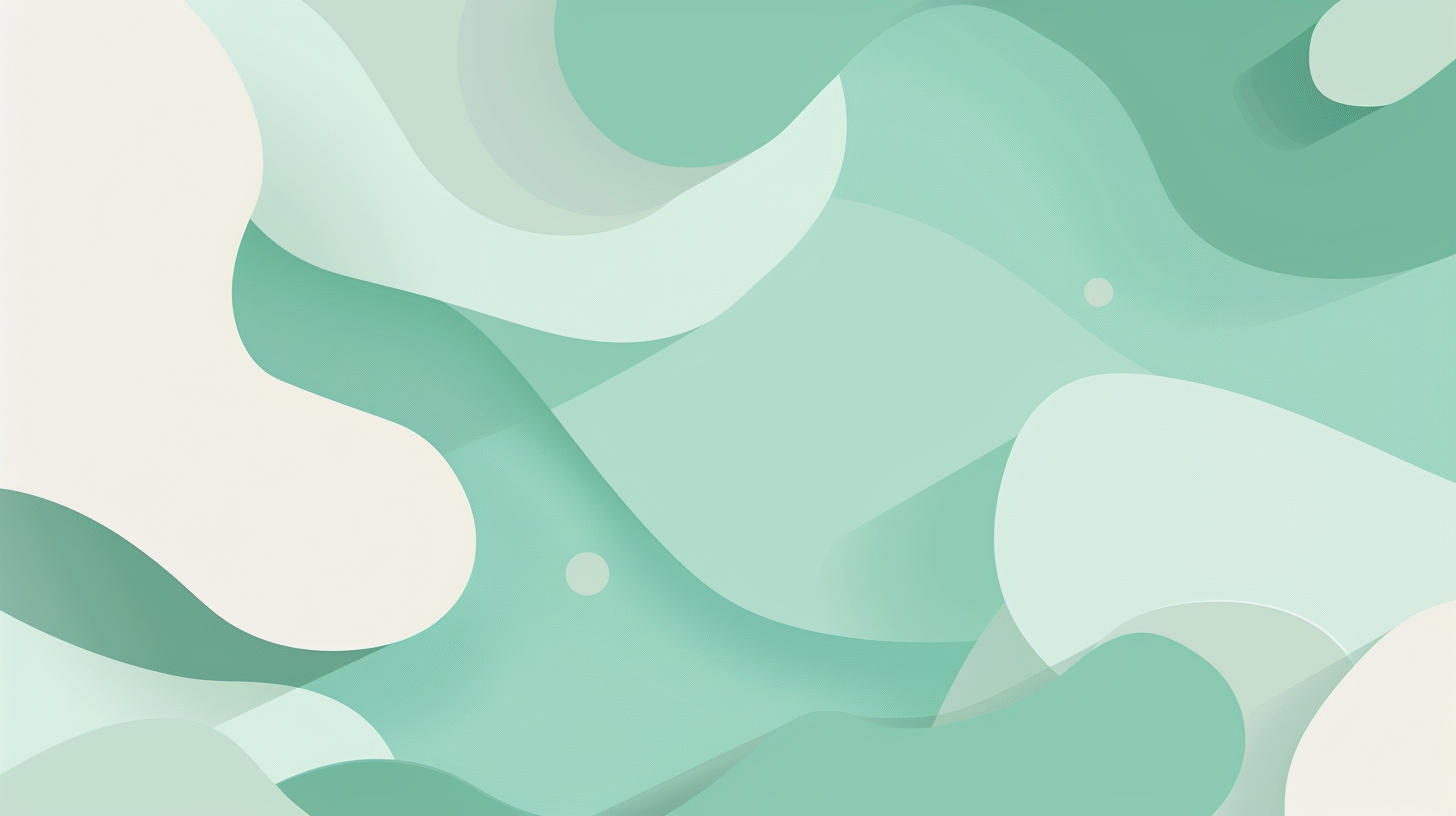 Pastel Aqua Green Abstract Shapes