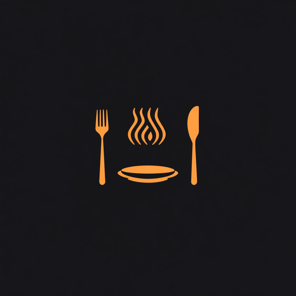 Fork knife plate vapor logo