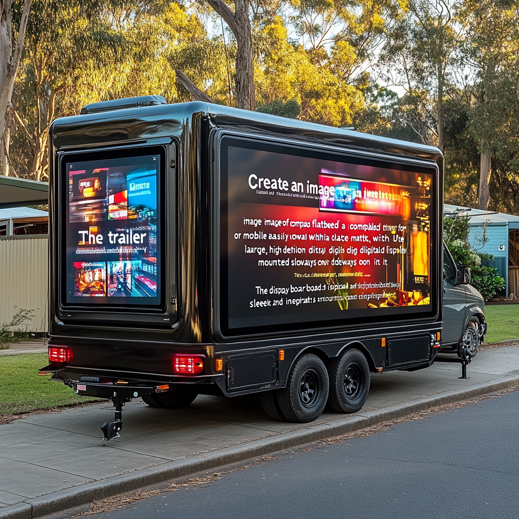 Mobile advertising trailer digital display