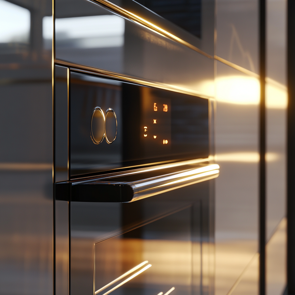 Modern Double Wall Oven Close-Up