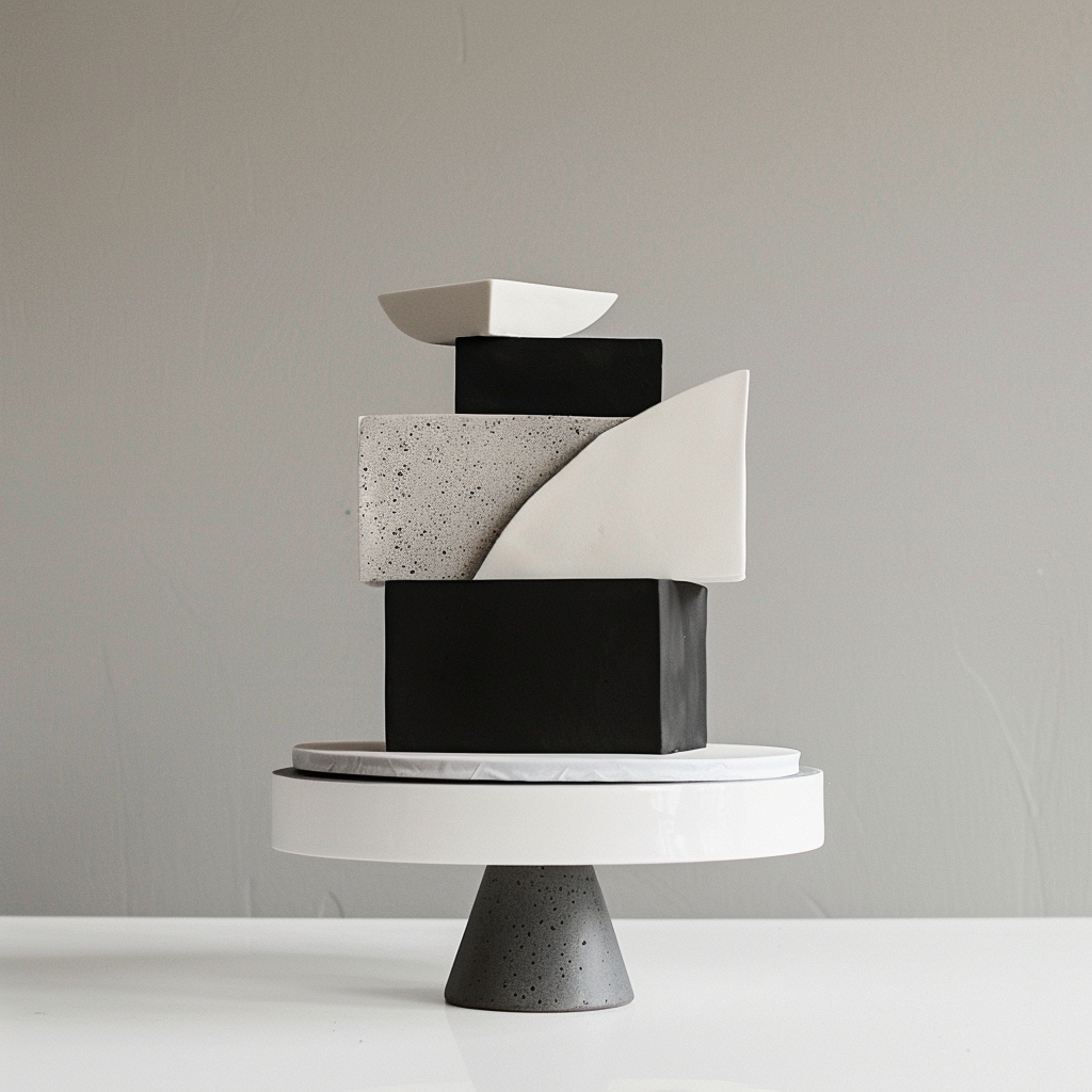 minimalist modern cake design concept