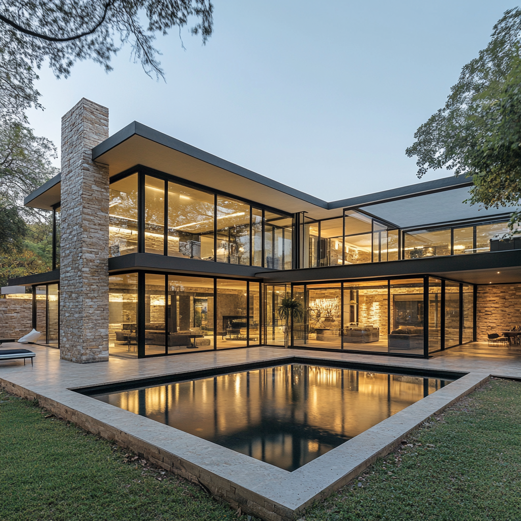 Botswana modern glass house