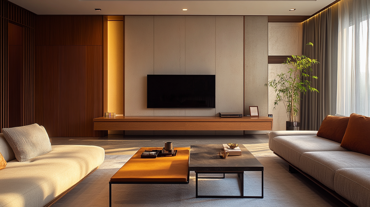 Modern Living Room Wabi Sabi Style