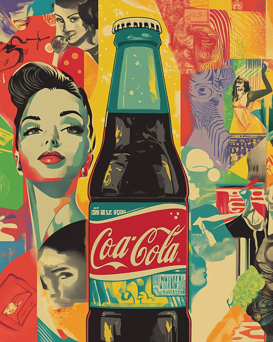 Vintage modern soda poster design