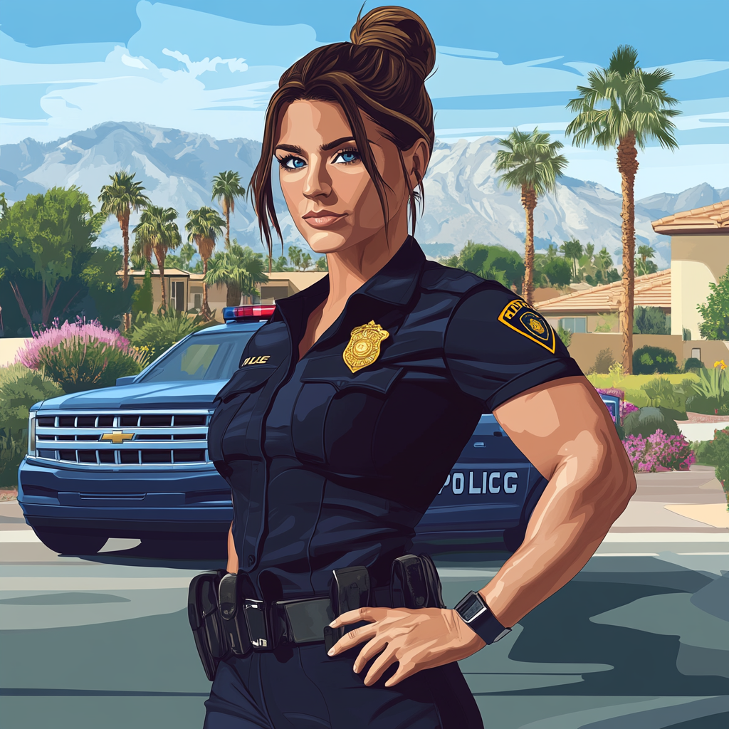 Muscular Female Police Officer Profile