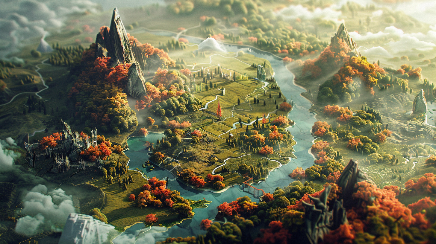 Mystical Land Map Animated Elements