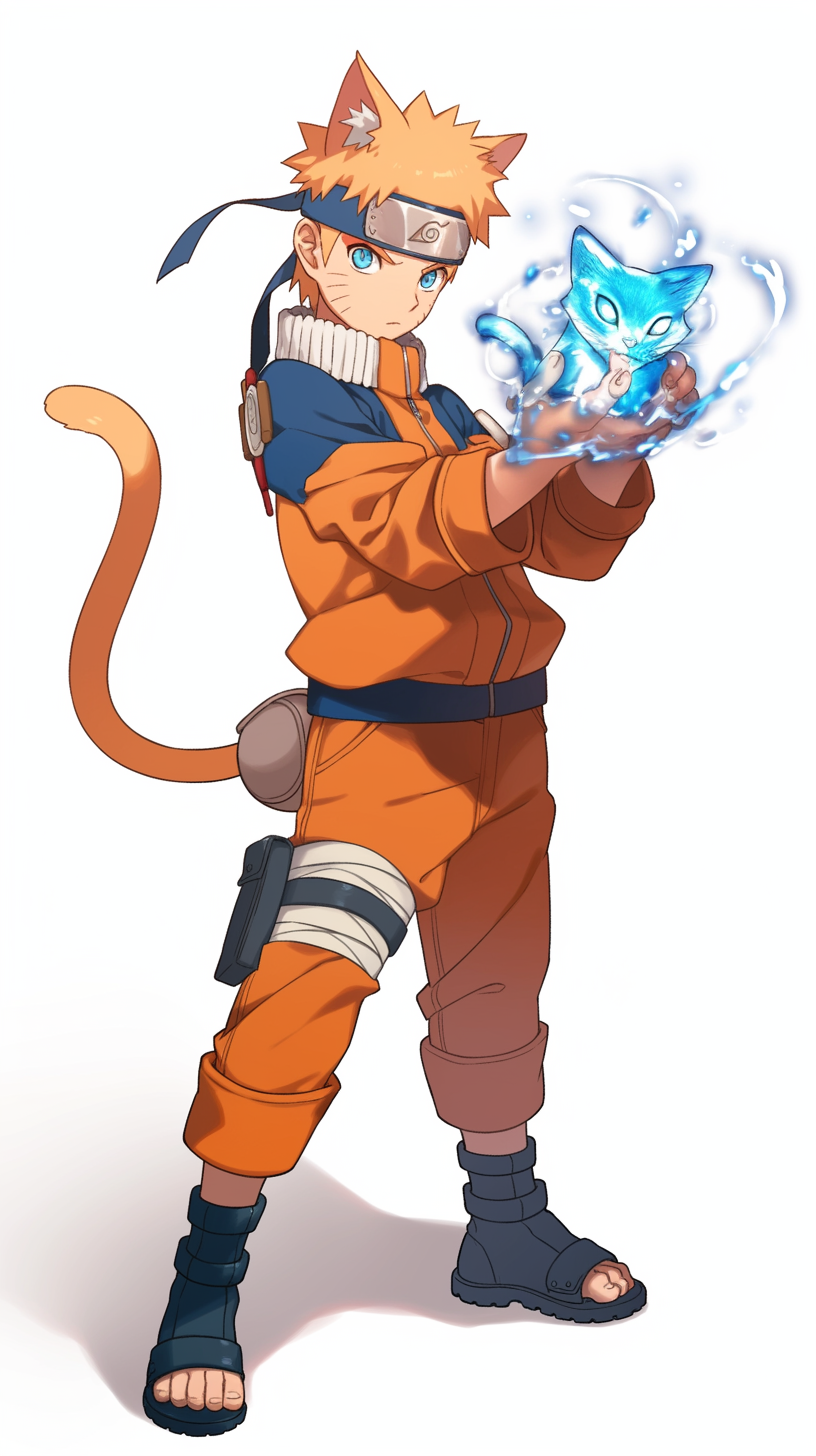 Naruto Uzumaki Cat Reimagined Photo