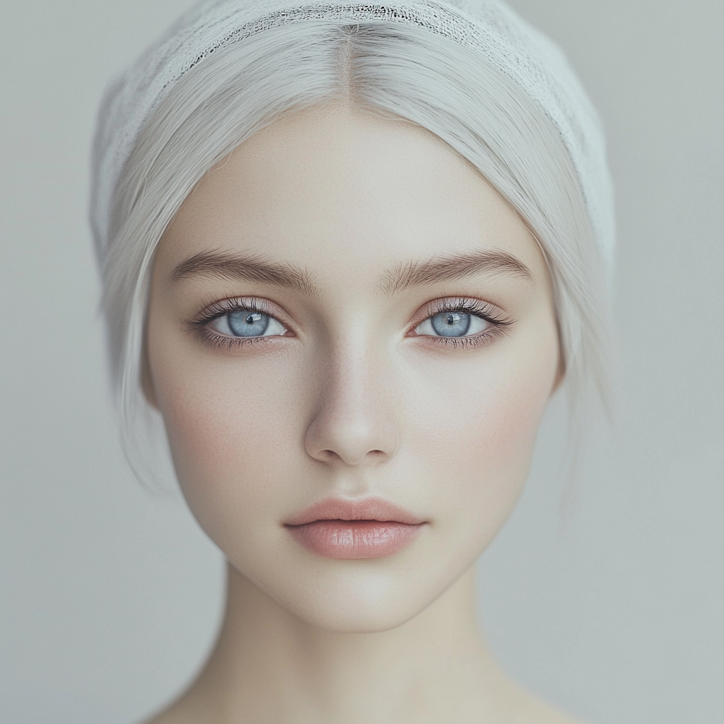 natural beauty portrait of a beautiful woman's face