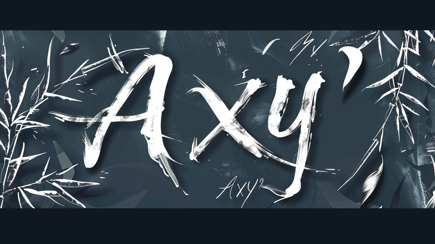 Elegant Axy Logo on Navy Background