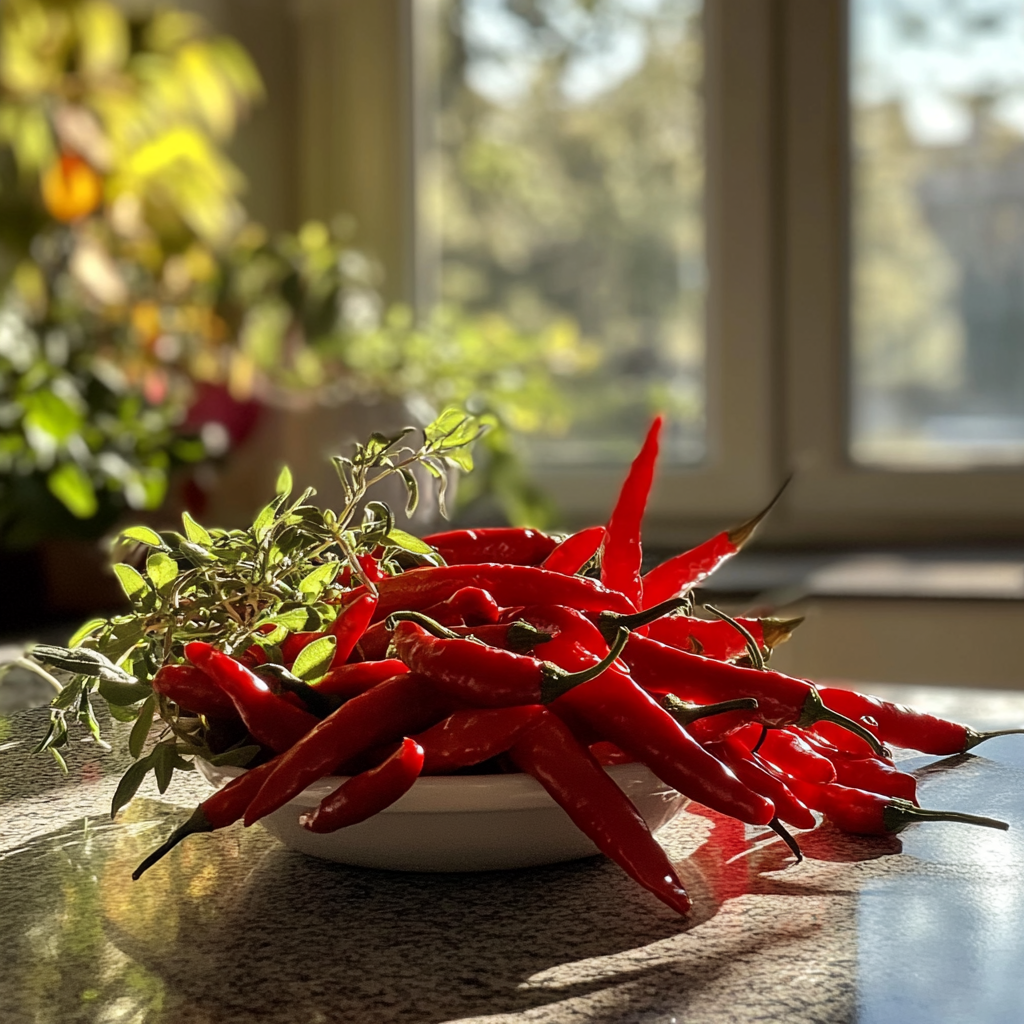 Kitchen Table with Olio Peperoncino