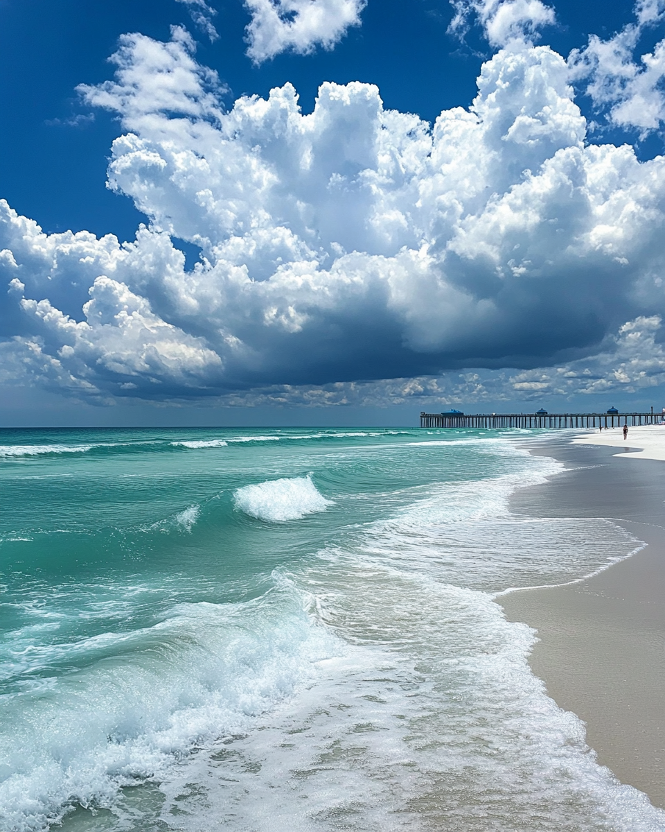 Person Walking on Panama City Beach