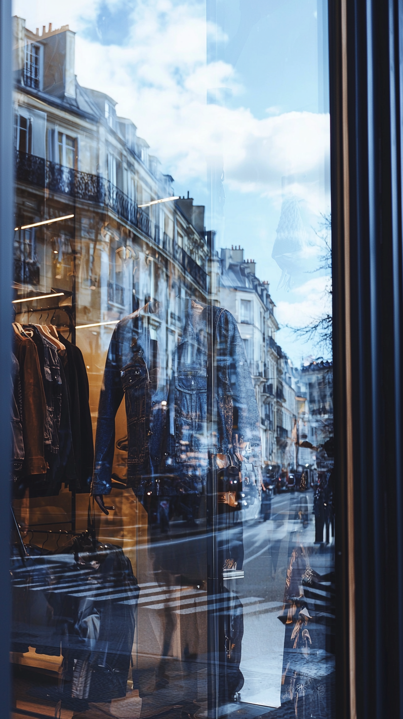 Reflections of Parisian Clothing Store