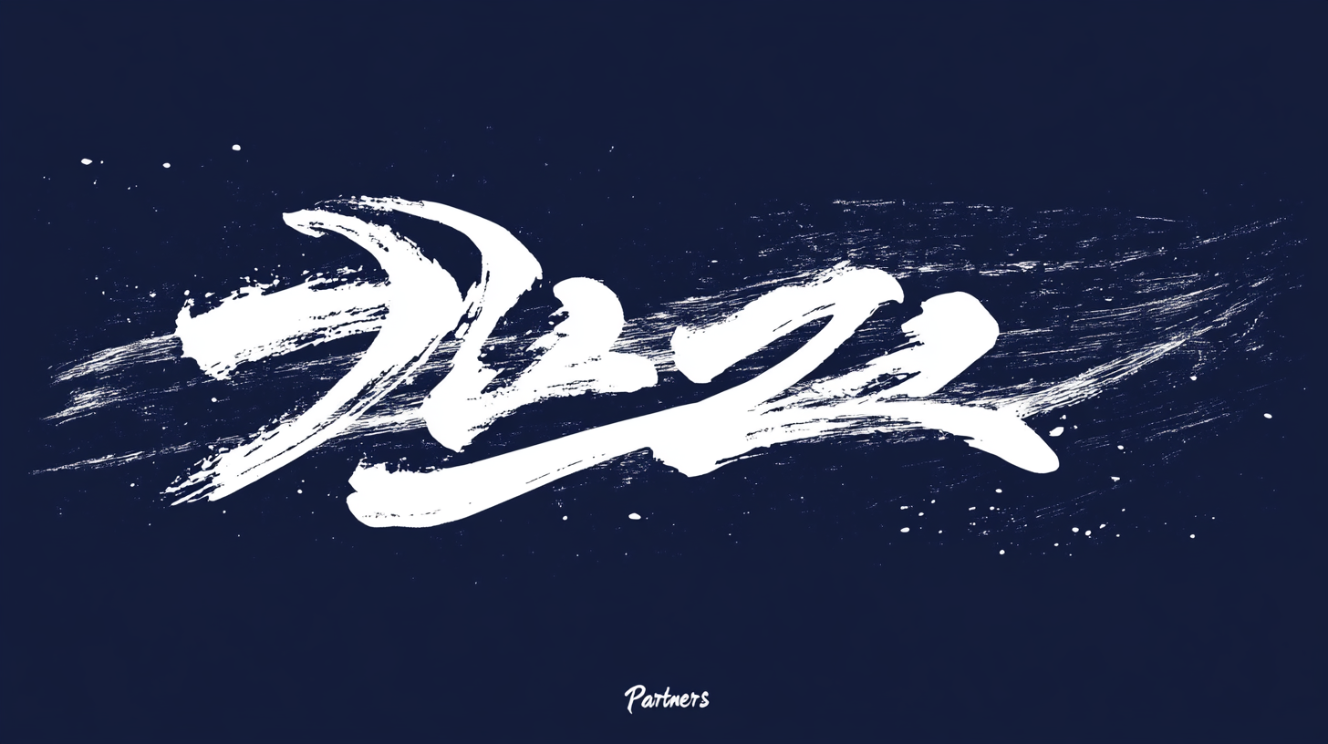 Partners Logo Brush Stroke Navy