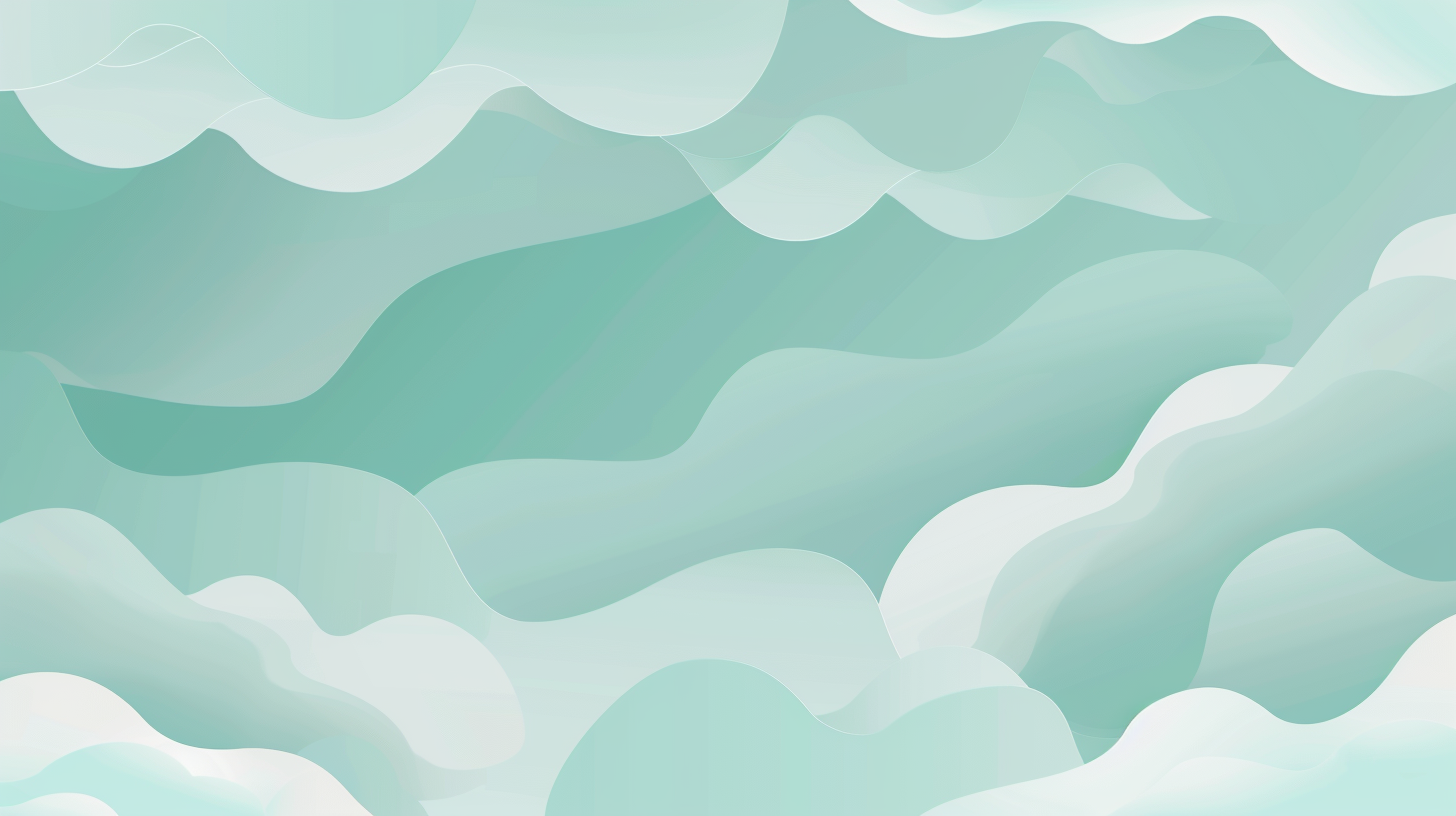 Pastel Aqua Green Abstract Clouds