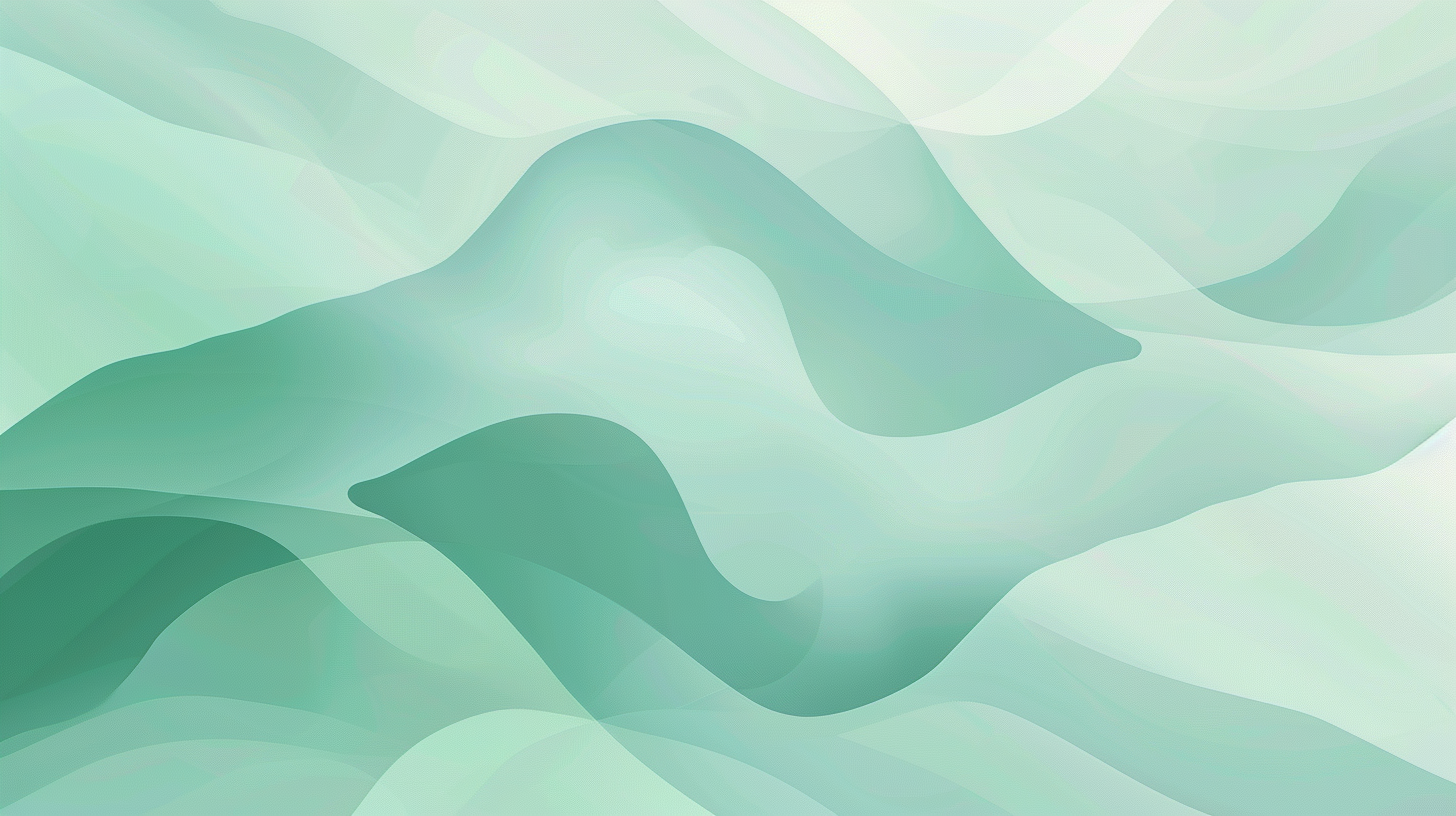 Pastel Aqua Green Abstract Shapes