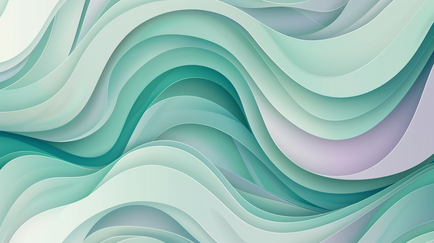 Pastel Aqua Vector Background Flowing Waves