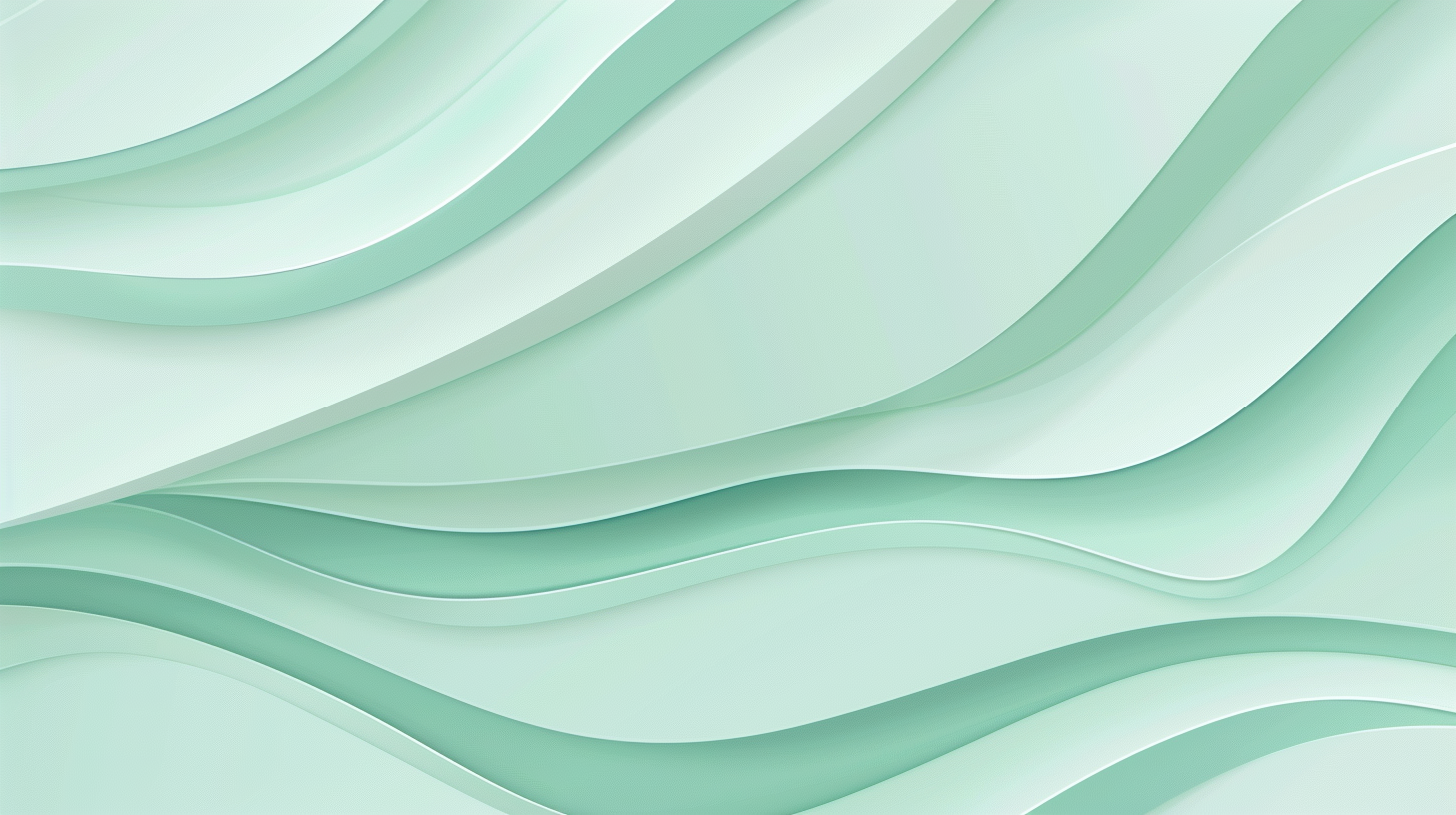 Pastel Aqua Green Waves Design