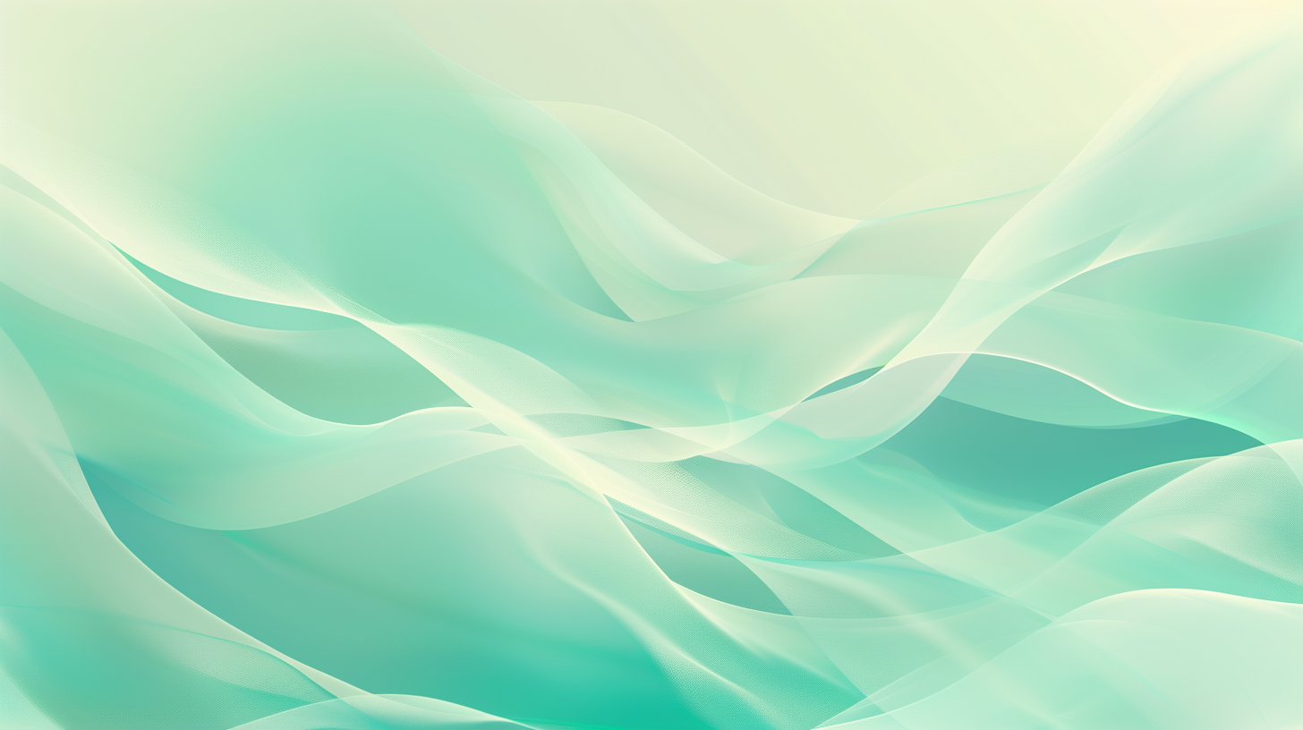 Soft Pastel Green Abstract Shapes