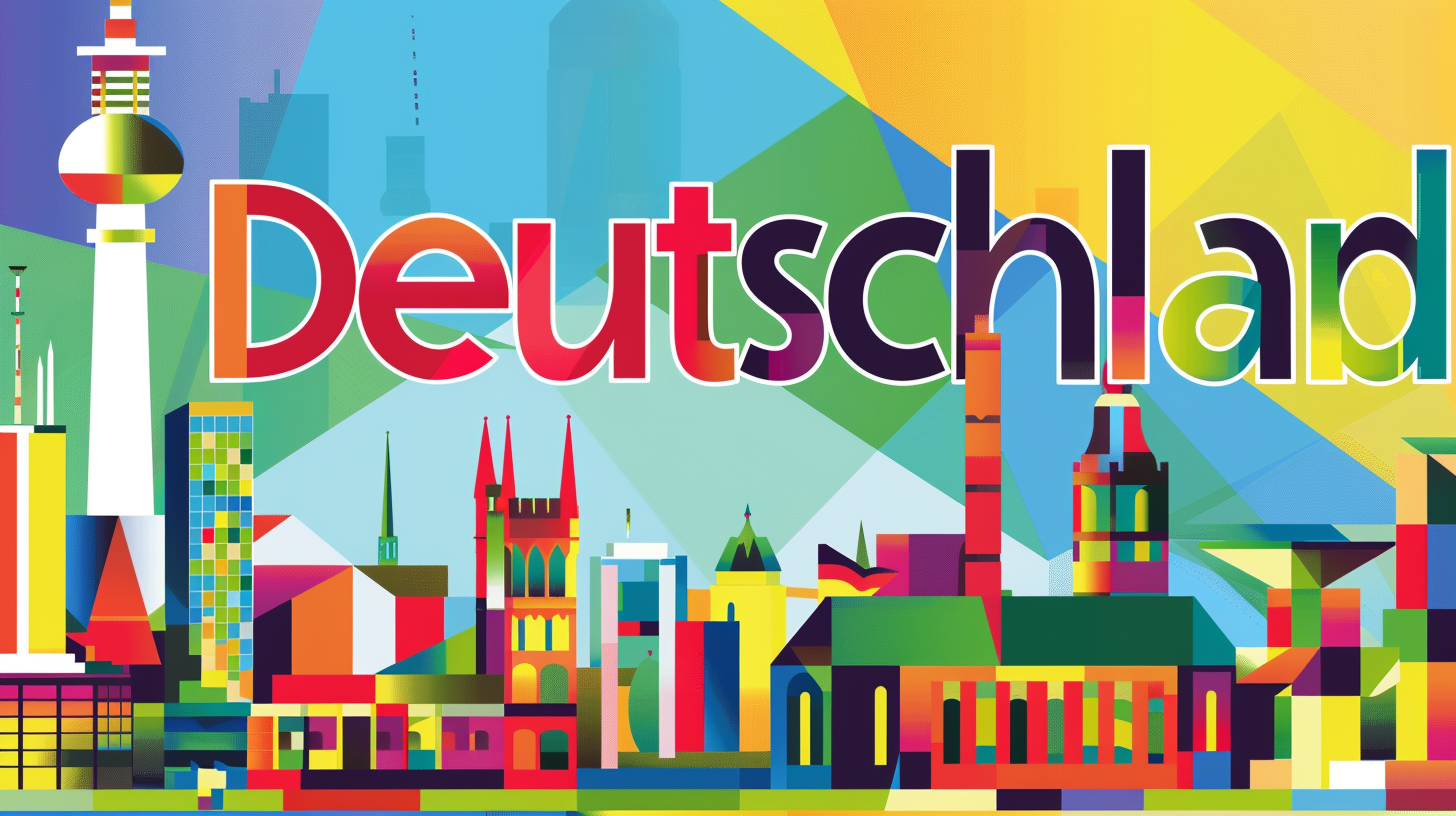 Germany city skyline pop art