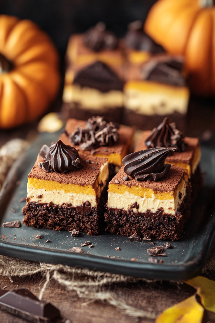 Pumpkin Chocolate Dessert Cookbook Background