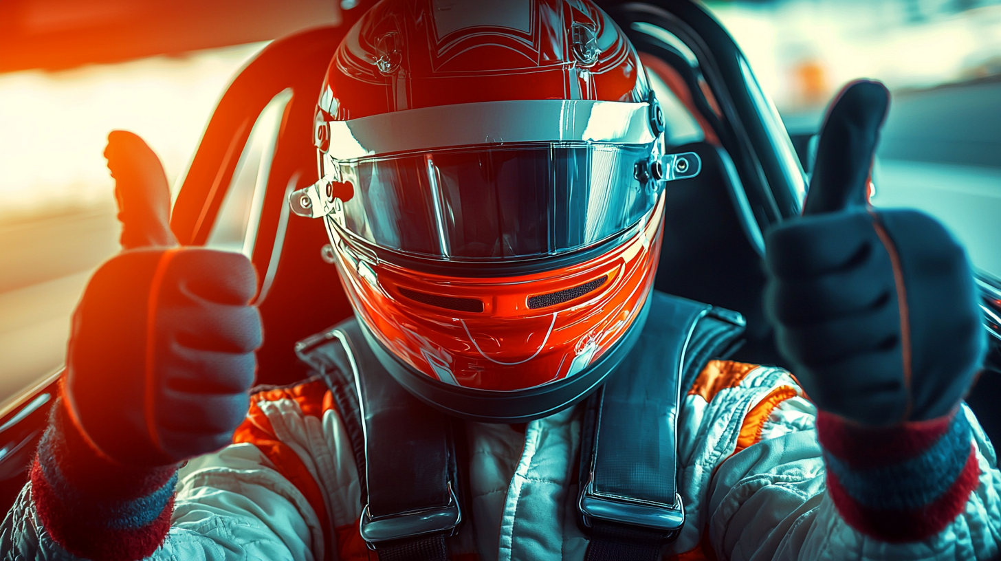 Racecar Driver Thumbs Up