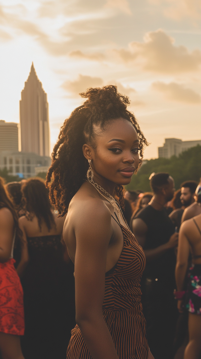 Young African Americans dancing in Atlanta