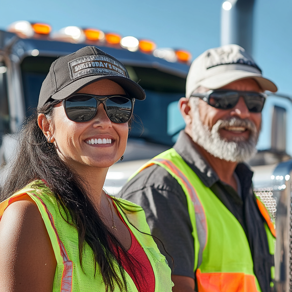 semi-truck drivers labor day celebration