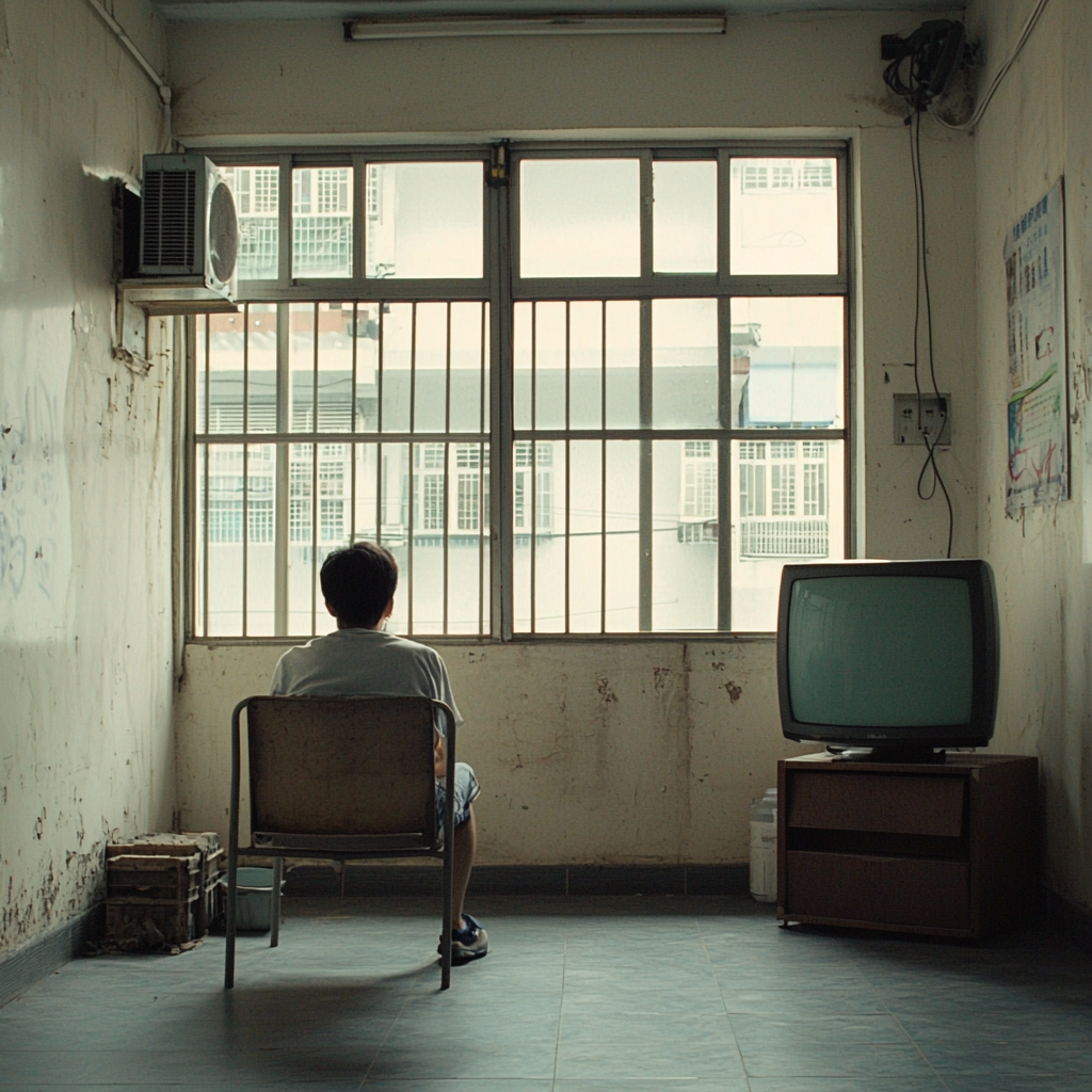 Young worker in Shenzhen room