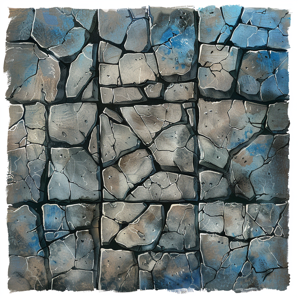 Vector drawing of cracked stone texture