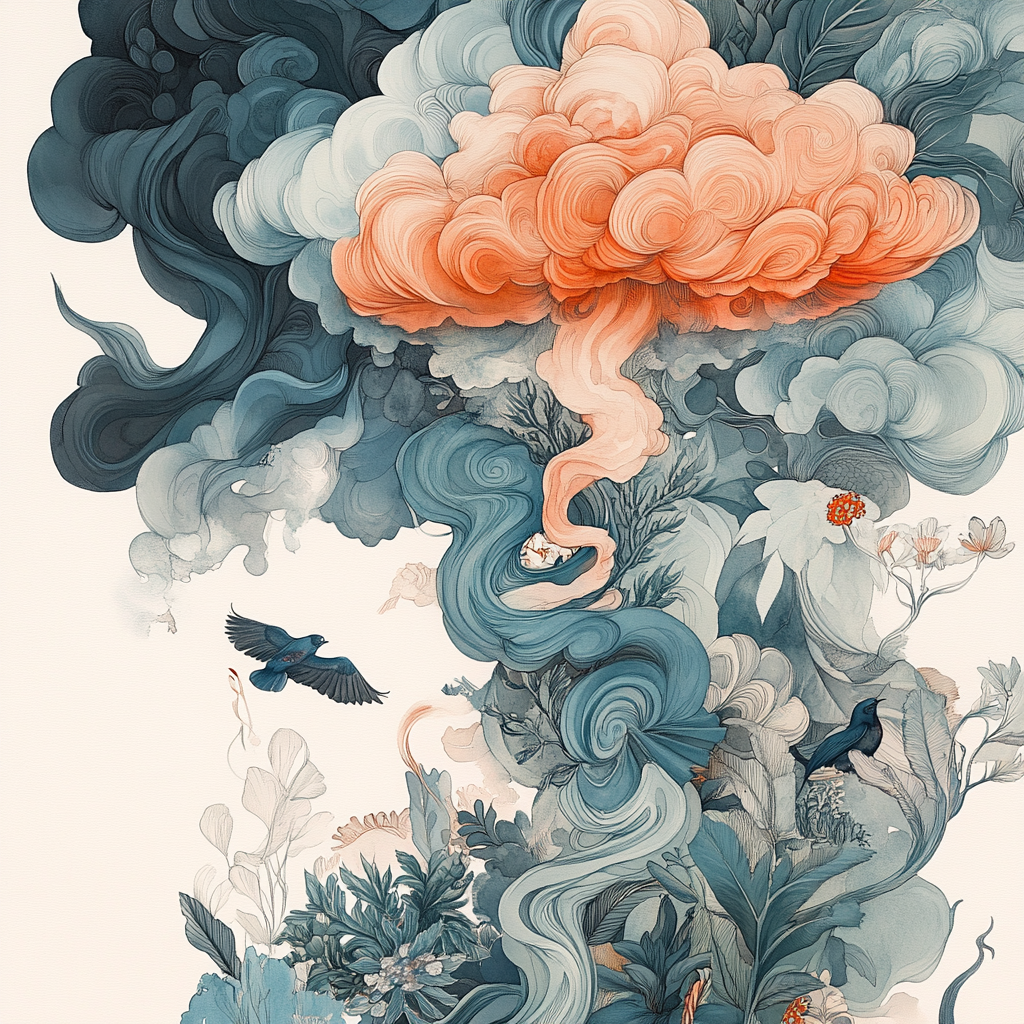 James Jean Style Illustration Watercolor