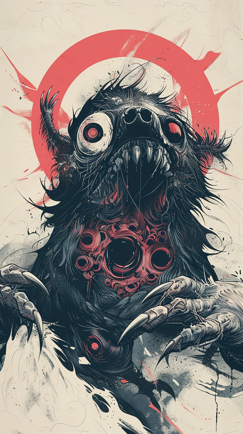 Black and Red Cyclops Sloth