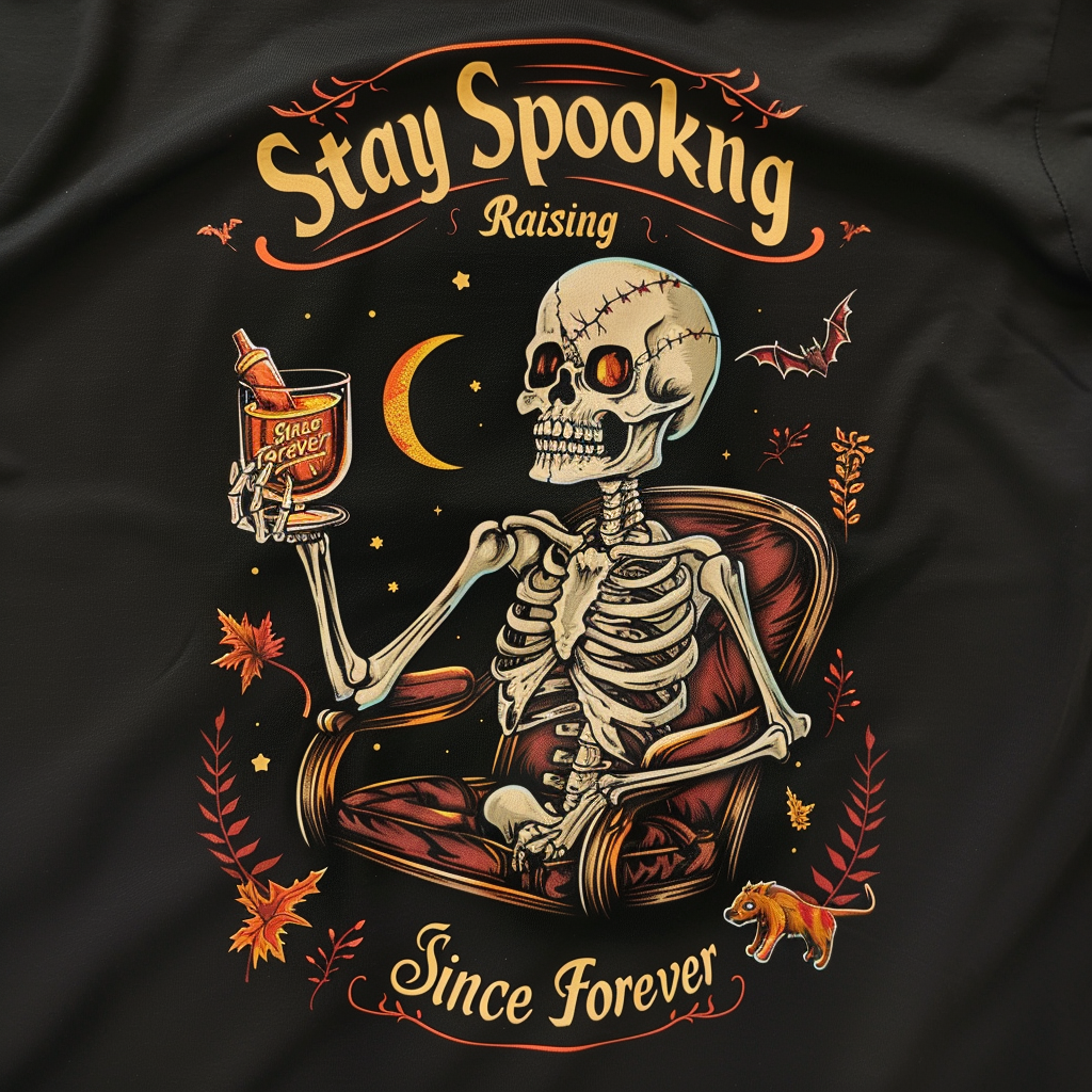 Skeleton Halloween T-shirt Design