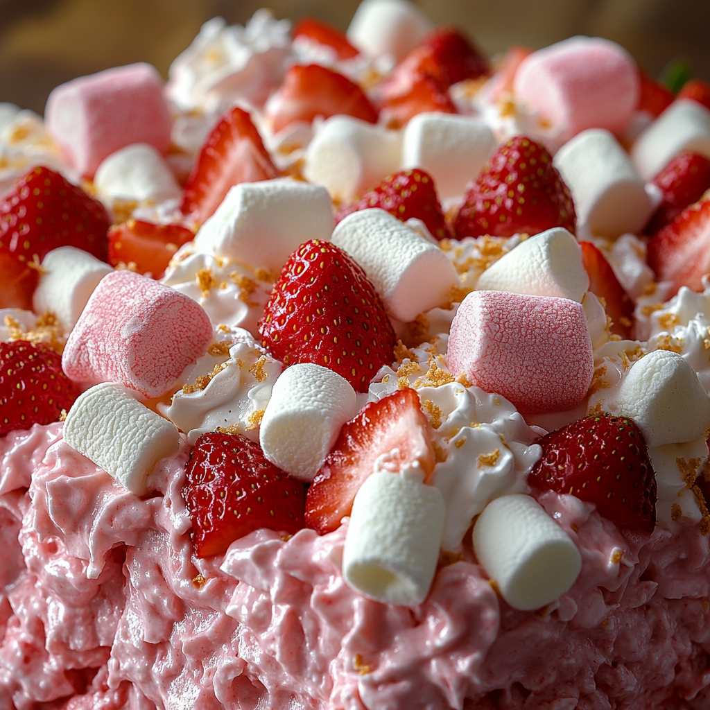 Colorful Fresh Strawberry Fluff Salad