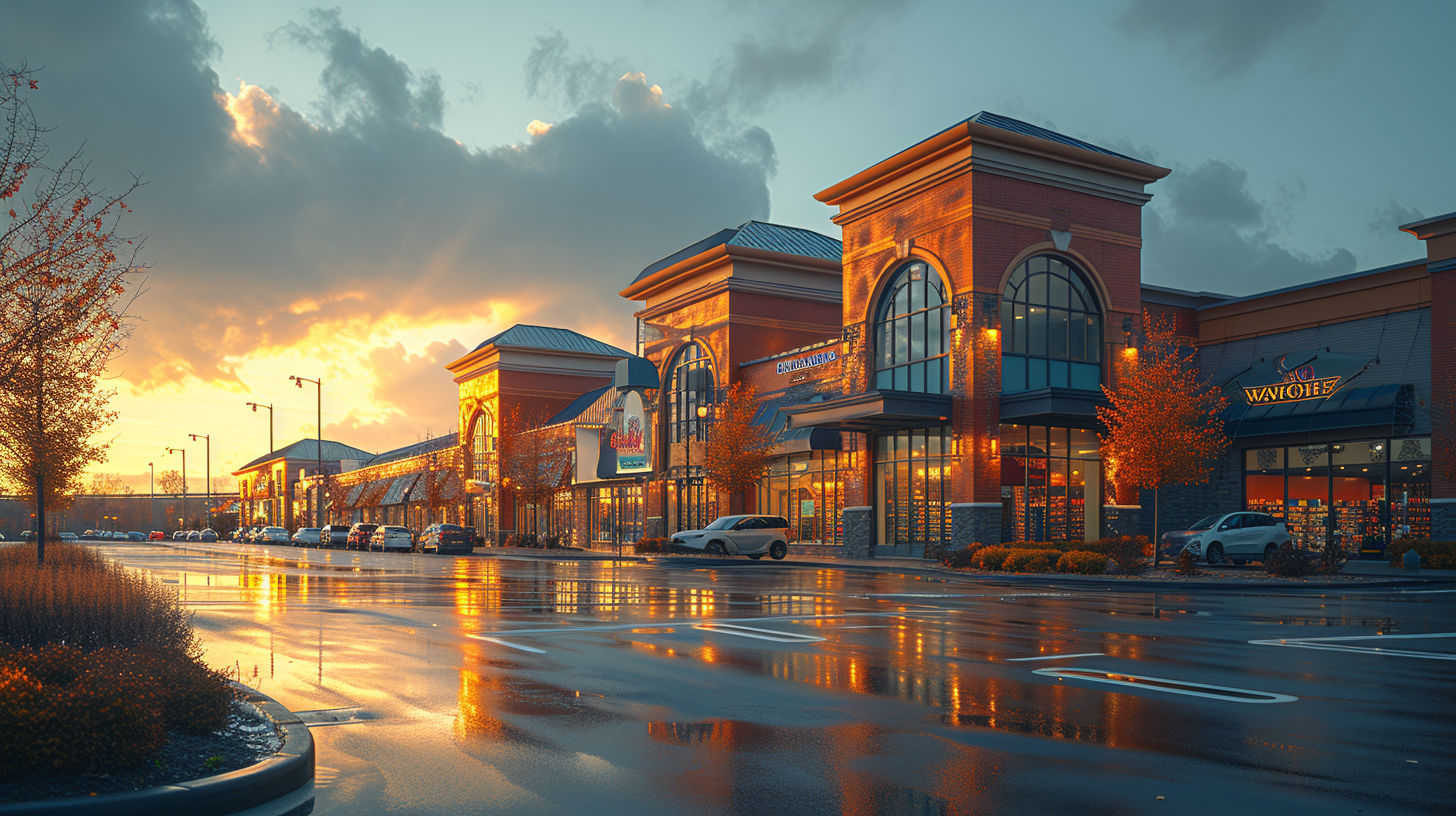 Strip Mall Wine Store Exterior