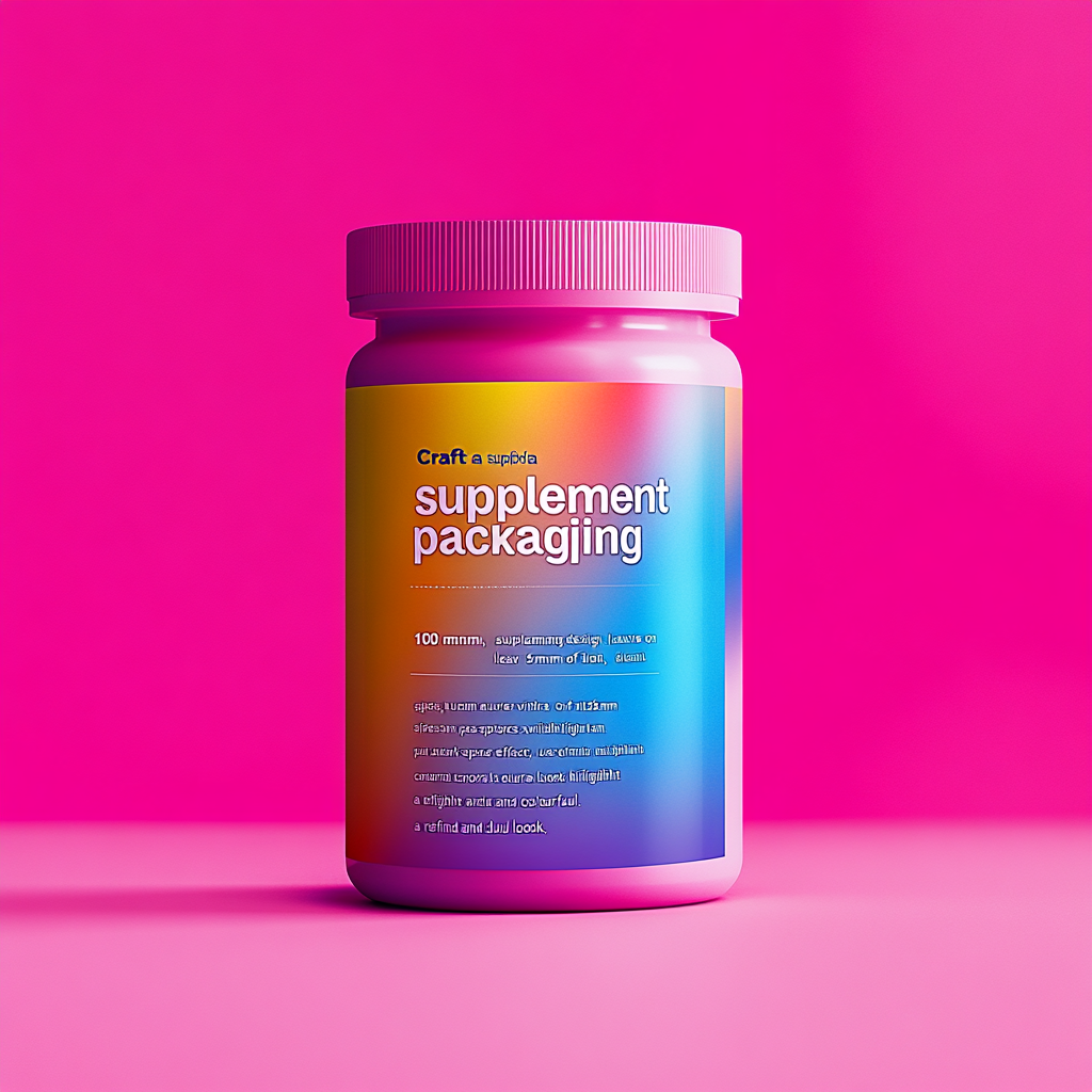 Vibrant pastel colors supplement packaging design