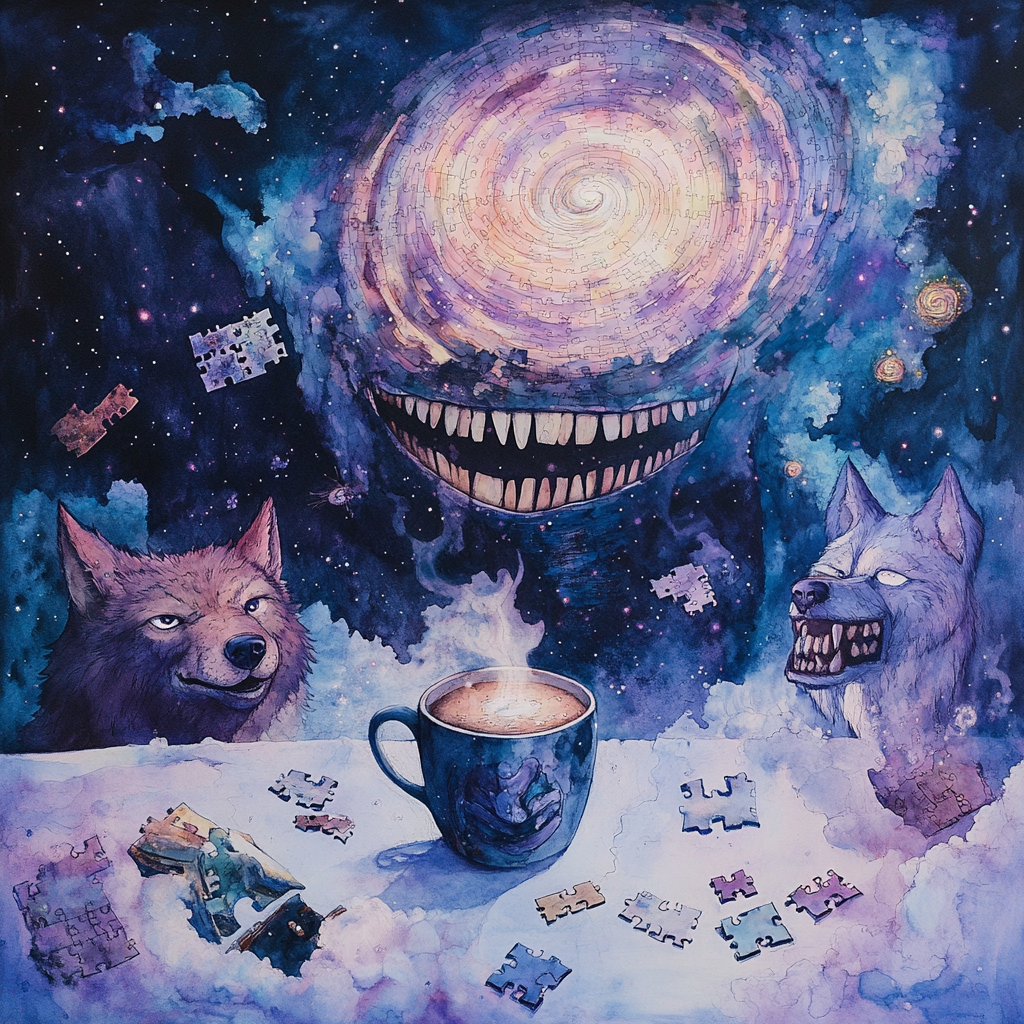 Cosmic Wedding Hot Chocolate Wolf