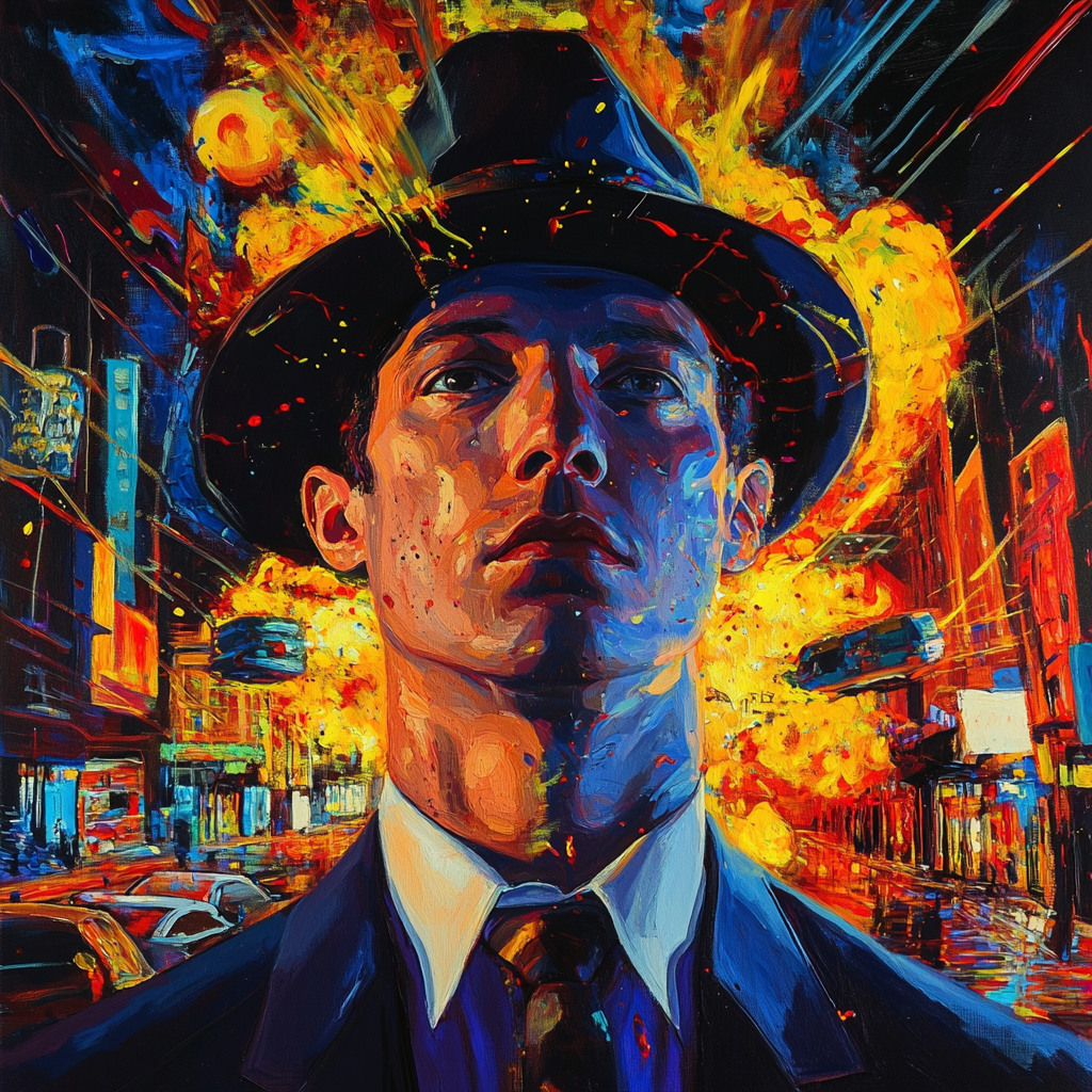 Cillian Murphy bomb blast painting