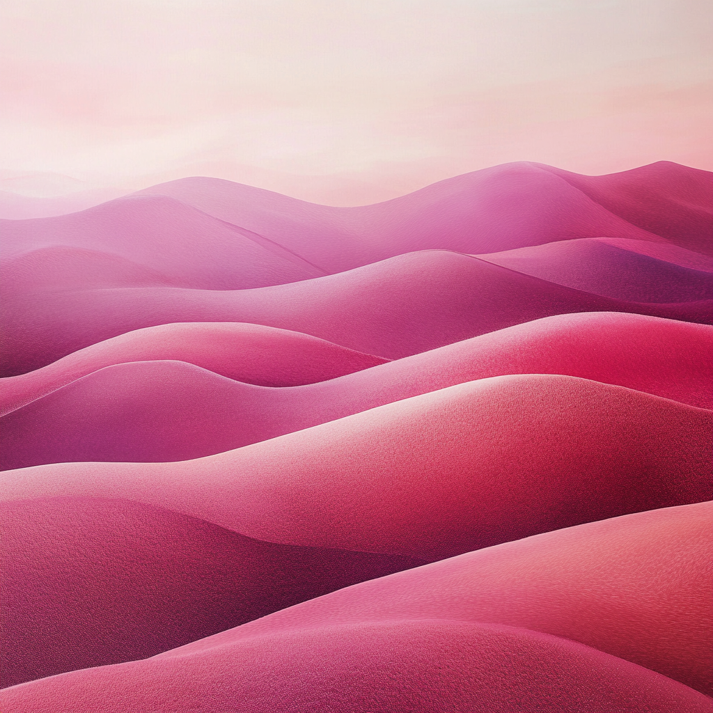 Pink rolling hills landscape photo